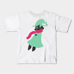 Deltarune Dark Ralsei Chibi Sticker, Pin, + Others Kids T-Shirt